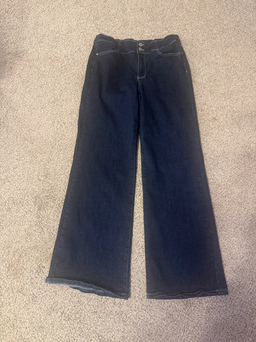 Judy Blue Dark Indigo Wide Leg Jeans - Picture 1 of 10